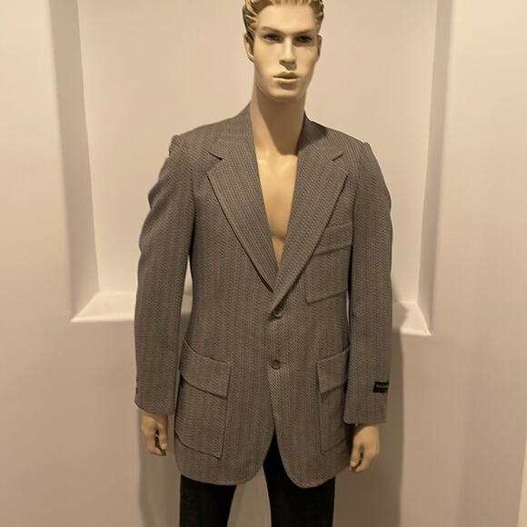 Keith Adams LTDVintage Men’s Blazer/ Sport Coat Grey/Black /Green Size 42 L